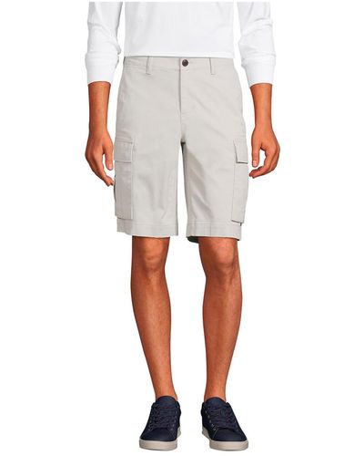 Lands' End Comfort First Knockabout Traditional Fit Cargo Shorts - White