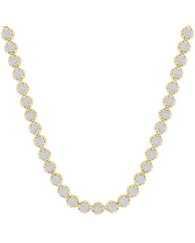 Macy's Diamond 22" Tennis Necklace (2-1/2 Ct. T.w. - Metallic