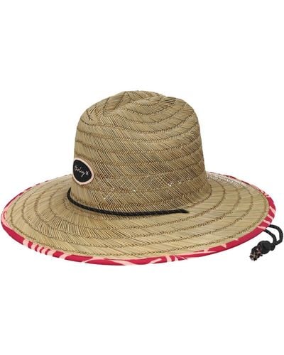 Hurley Capri Straw Lifeguard Primary Logo Hat - Natural