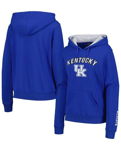 Colosseum Athletics Kentucky Wildcats Arch & Logo Pullover Hoodie - Blue