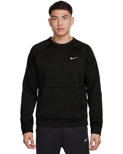 Nike Therma-fit Crewneck Long-sleeve Fitness Shirt - Black