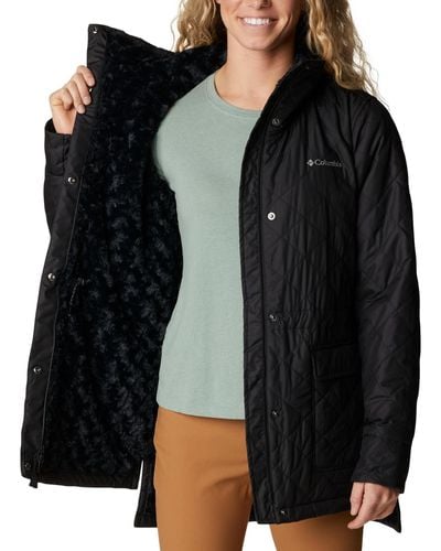 Columbia Copper Crest Novelty Quilted Puffer Coat - Black