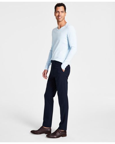 Calvin Klein Infinite Stretch Skinny-fit Dress Pants - Blue