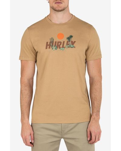 Hurley Everyday Explore Deserted Short Sleeve T-shirt - Natural