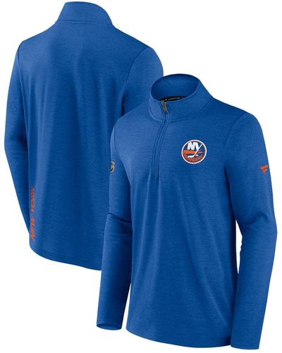 Fanatics New York Islanders Authentic Pro Rink Quarter-zip Jacket - Blue