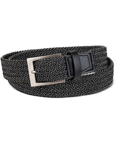 Alfani Stretch Braided Cord Belt - Black