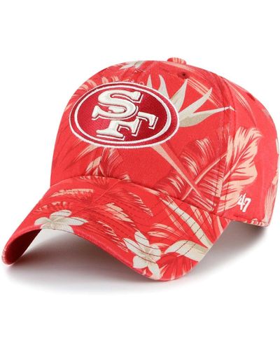 '47 San Francisco 49ers Tropicalia Clean Up Adjustable Hat - Red