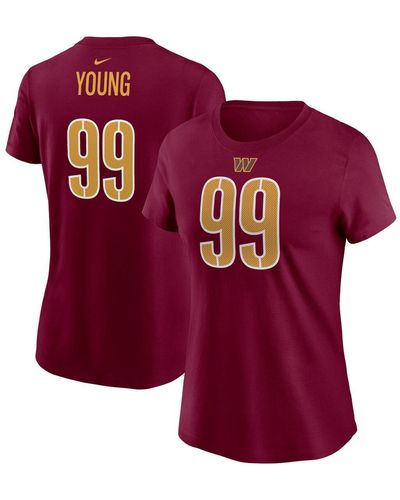 Nike Chase Young Washington Commanders Player Name And Number T-shirt - Red