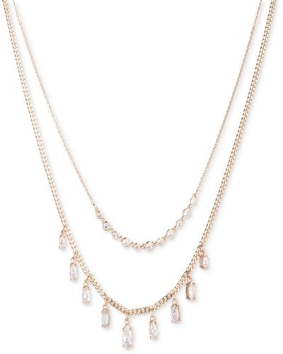 Givenchy Gold-tone Cubic Zirconia Layered Statement Necklace - White