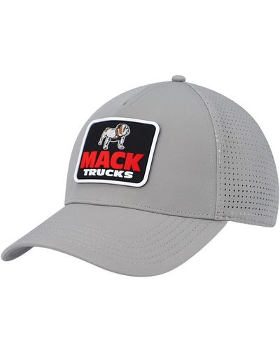 American Needle Mack Trucks Super Tech Valin Trucker Snapback Hat - Gray