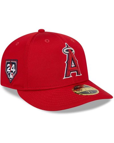 KTZ Los Angeles Angels 2024 Spring Training Low Profile 59fifty Fitted Hat - Red