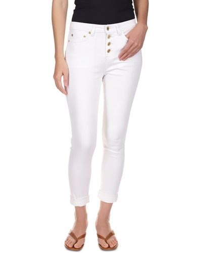 Michael Kors Michael Rolled-hem Skinny Jeans, 0p-24w - White