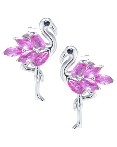 Giani Bernini Cubic Zirconia Flamingo Earrings - Pink