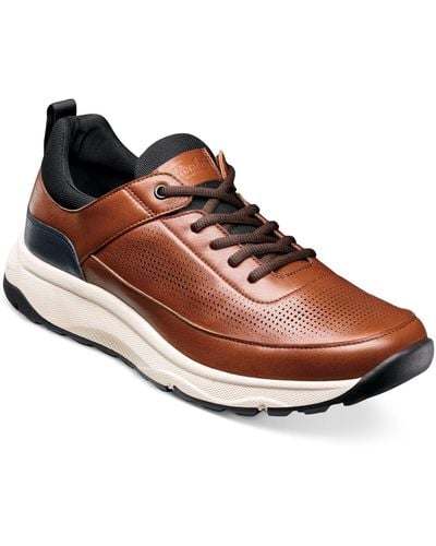 Florsheim Satellite Perforated Toe Leather Lace-up Sneaker - Brown