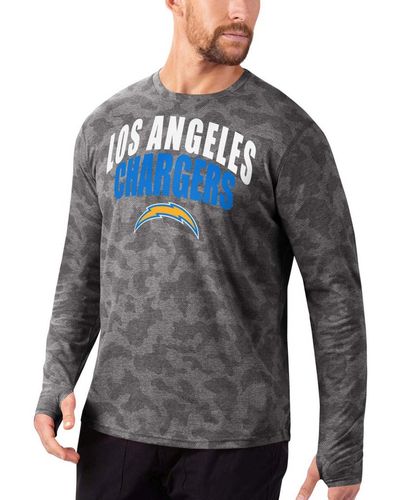 MSX by Michael Strahan Los Angeles Chargers Camo Performance Long Sleeve T-shirt - Blue