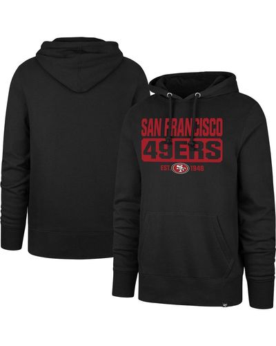 '47 San Francisco 49ers Box Out Headline Pullover Hoodie - Black