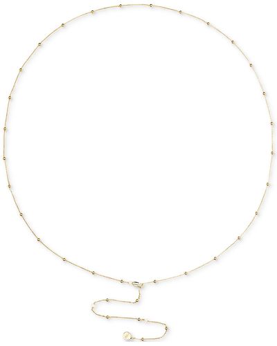 OMA THE LABEL 18k -plated Dainty Bead Waist Chain - Natural