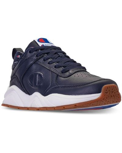 Champion 93eighteen Leather Casual Sneakers From Finish Line - Blue