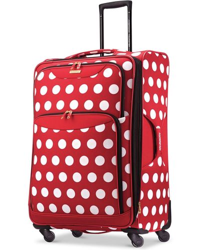 American Tourister Disney Minnie Mouse Polka Dot 28" Spinner Suitcase By - Red