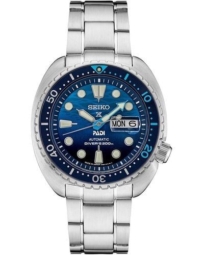 Seiko Automatic Prospex Padi Special Edition Stainless Steel Bracelet Watch 45mm - Blue
