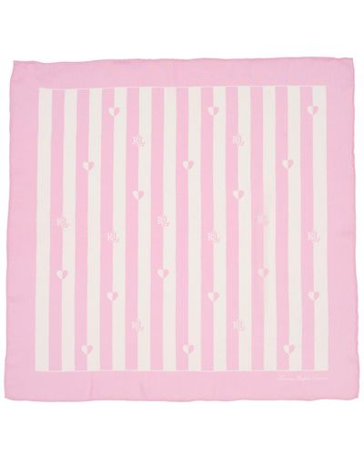 Lauren by Ralph Lauren Julia Striped Square Wrap - Pink
