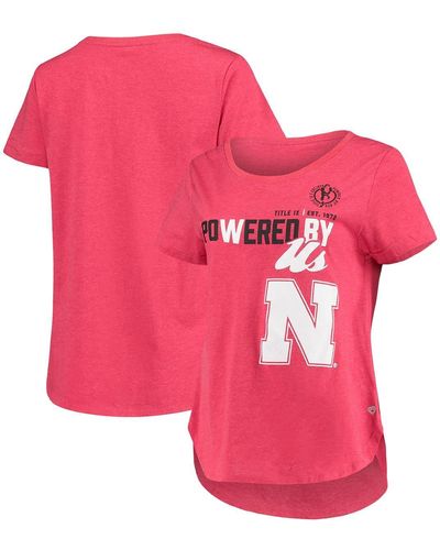 Colosseum Athletics Nebraska Huskers Powered By Title Ix T-shirt - Pink