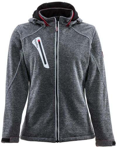 Refrigiwear Plus Size Fleece Lined Extreme Sweater Jacket - Gray
