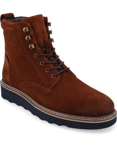 Taft 365 Model 006 Wedge Sole Lace-up Boots - Brown