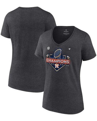 Fanatics Houston Astros 2022 World Series Champions Locker Room Short Sleeve V-neck T-shirt - Black