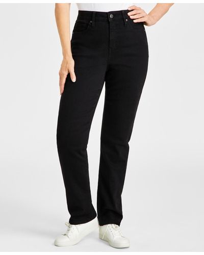 Style & Co. Curvy Straight-leg High Rise Jeans - Black