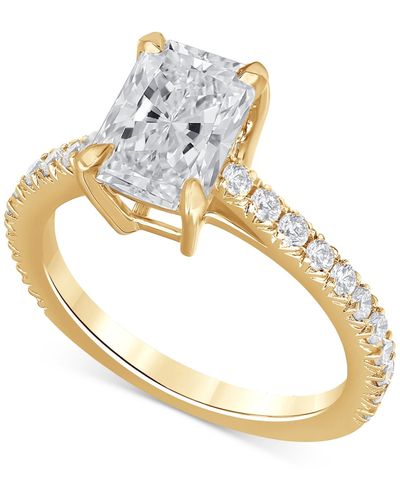 Badgley Mischka Certified Lab-grown Diamond Radiant-cut Engagement Ring (2-1/2 Ct. T.w. - Metallic