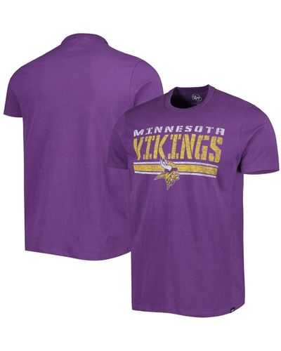 Los Angeles Lakers '47 75th Anniversary City Edition Mineral Wash Vintage  Tubular T-Shirt - Purple