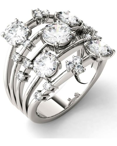 Charles & Colvard Moissanite Galaxy Fashion Ring (3-1/8 Ct. T.w. Diamond Equivalent - Metallic