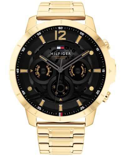 Tommy Hilfiger Gold-tone Stainless Steel Bracelet Watch 50mm - Black
