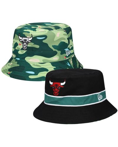 KTZ Chicago Bulls Reversible Bucket Hat - Green
