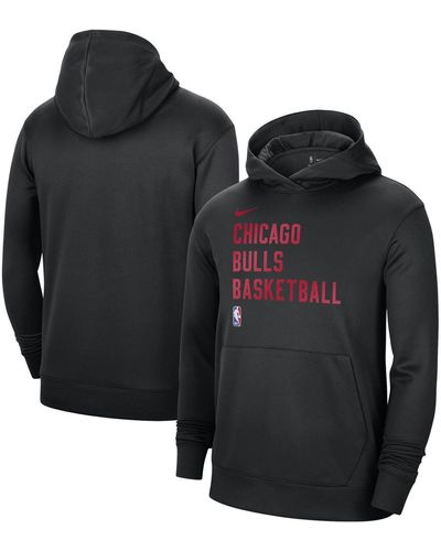 Nike And New York Knicks 2023/24 Performance Spotlight On-court Practice Pullover Hoodie - Black