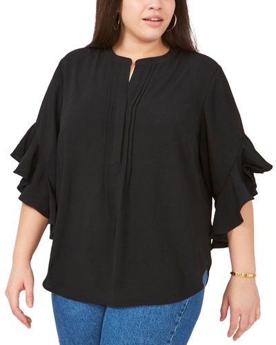 Plus Size Ruffle Sleeve Tops for Women - Up to 63% off