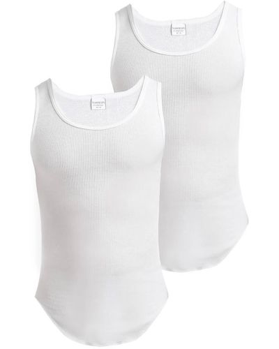 Stanfield's Supreme Cotton Blend Tank Undershirts - White