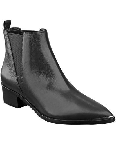 Marc Fisher Yale Yale Pointy Toe Chelsea Booties - Black