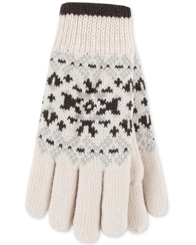 Heat Holders Judith Fair Isle Gloves - Natural
