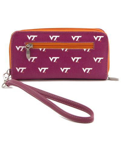 Eagles Wings Virginia Tech Hokies Zip-around Wristlet Wallet - Red