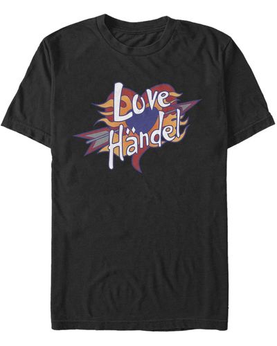 Fifth Sun Phineas And Ferb Love Handle Short Sleeve T-shirt - Black