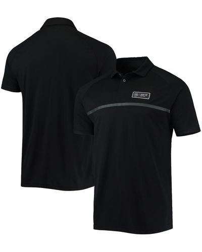 Levelwear Chicago Cubs Sector Raglan Polo Shirt - Black