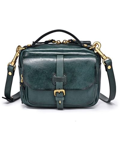 Old Trend Genuine Leather Focus Cross Body Bag - Green