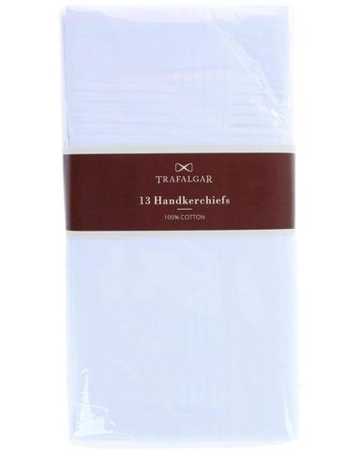 Trafalgar Baker's Dozen Cotton Handkerchiefs (13 Pack) - White