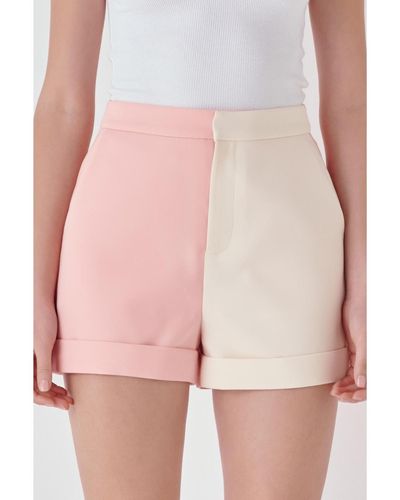 Endless Rose Colorblock Shorts - Pink