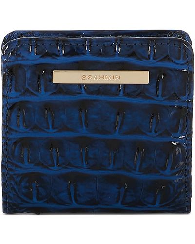 Brahmin Jane Melbourne Embossed Leather Wallet - Blue