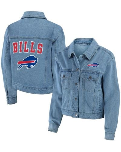 WEAR by Erin Andrews Buffalo Bills Full-snap Denim Jacket - Blue
