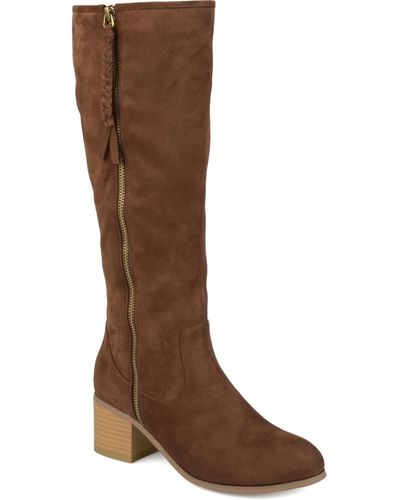 Journee Collection Wide Calf Sanora Boot - Brown