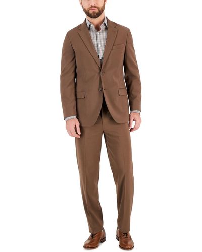 Nautica Modern-fit Bi-stretch Fall Suit - Brown